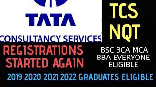 TCS NQT Registrations started again || TCS NQT January February 2021