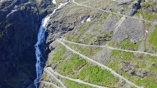 Trollstigen - Norway - view from drone 4K