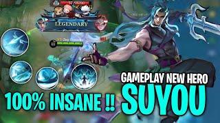 Gameplay New Hero Suyou 100% Insane - Advance Server - Mobile Legends