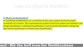 Installation Qualifications (IQ Documents)