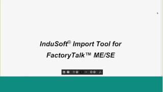 Import Tools for InduSoft Web Studio - PanelMate, PanelView, and FactoryTalk
