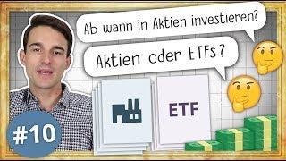 Aktien oder ETF? Ab wann in Aktien Investieren? | #FragFinanzfluss