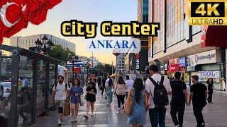 ANKARA Kızılay Street  Walking Tour Türkiye 4K