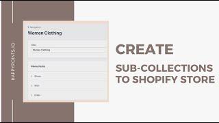 How to make sub-collections in Shopify