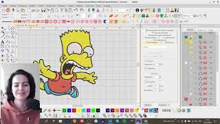 Вышивка контуров на трикотаже, на свитшоте. Разбор дизайна Симпсона в программе Вилком - 2024 г
