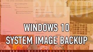 How to create full backup of Windows 10 (system image)