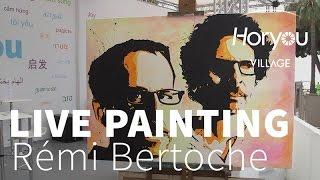 Rémi Bertoche Live Painting - the Coen Brothers - Horyou Village @ Cannes Festival 2015