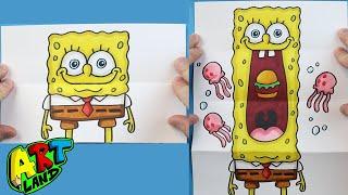 How to Draw a SPONGEBOB SURPRISE FOLD