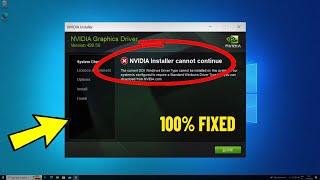 Nvidia Installer cannot continue in Windows 11 /10/8/7 | How To Fix nvidia driver fails to install 