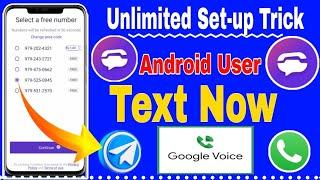 How to Unlimited Set-up On TextNow For Getting OTP ( Google voice , WhatsApp & Telegram) trick 2023