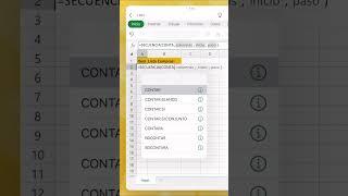 Funciones SECUENCIA y CONTARA #excel #excelymas #mvpbuzz