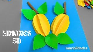 Limones de Papel   Actividad didáctica con niños - Manualidades en 3D