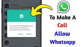 to call allow whatsapp access to your microphone tap settings permissions and turn microphone on fix