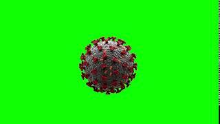 Green screen Coronavirus 3D model COVID 19 Animation FREE download