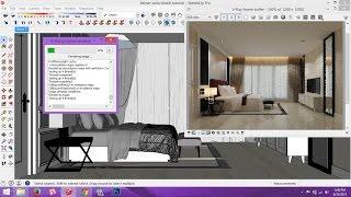 making of interior scene , vray sketchup