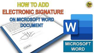 HOW TO INSERT ELECTRONIC SIGNATURE | MICROSOFT WORD DOCUMENT