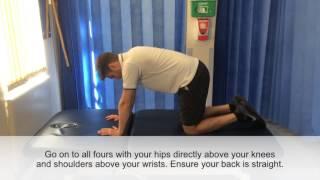 Physiotherapy: Superman exercise