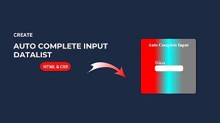 Auto complete input datalist using html & css ||Input datalist #datalist #htmltutorials #csstutorial