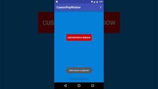 Android custom Popup window  with Radio Button