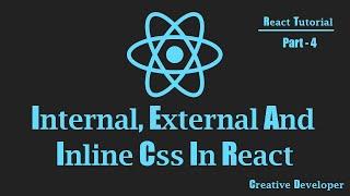 How To Add Internal, External And Inline Css In React || React || React Tutorial || React Course