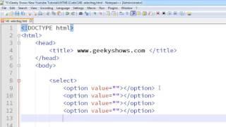 175. Option Tag in HTML (Hindi)