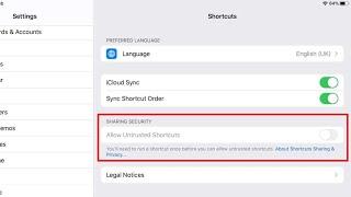 How to allow untrusted shortcuts on iPhone