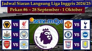 Jadwal Liga Inggris Live SCTV - Manchester United vs Tottenham - EPL 2024/2025 Pekan ke 6