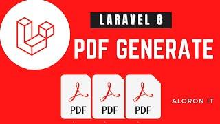 Laravel  PDF  | Dompdf tutorial use in laravel 8