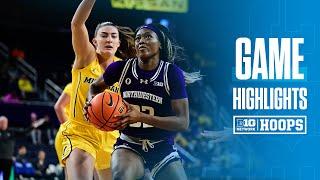 Northwestern at Michigan | Highlights | Big Ten Women's Basketball | 12/08/2024