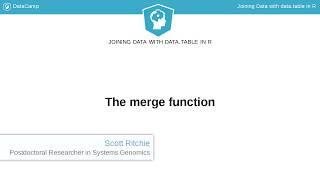 R Tutorial: The merge function