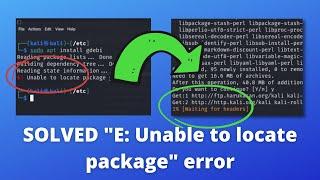 [commands link] kali linux error unable to locate package fixed!