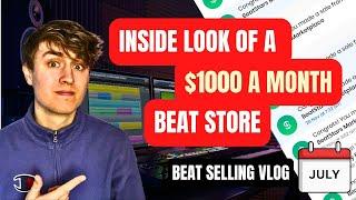 Inside Look At A $1K a month beat store | Beat Selling Vlog - July