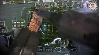 Mtk Cpu Glue Cleaning / Reballing with universal stencil / installation