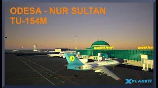 Odesa (UKOO) to Nur Sultan (UACC) | Tupolev 154-M | X-Plane 11