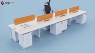 Lineo Workstation- SOS, Spacewood Office Solutions