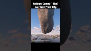 Halley´s Comet over New York City ️