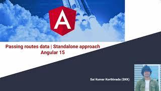 Passing routes data | Standalone Approach | Angular 15