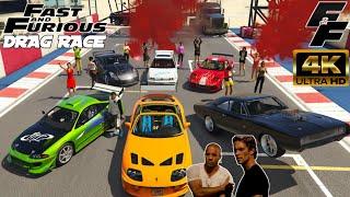 GTA 5 - Fast and Furious cars Drag Racing with Franklin! (Desert Car Meet) [4K UHD]