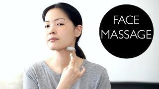 Facial Lymphatic Drainage Massage Using Jade Roller!