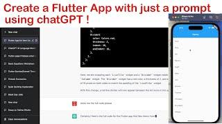 Create a Flutter app with chatGPT - this is just the beginning of a new paradigm