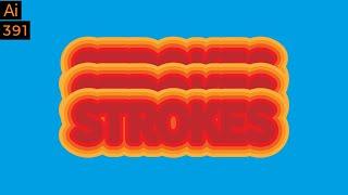 Multiple Stroke Effect using Graphic Styles in Adobe Illustrator