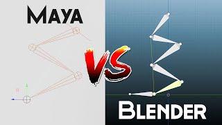 Maya vs Blender | Rigging Inverse Kinematics Setup