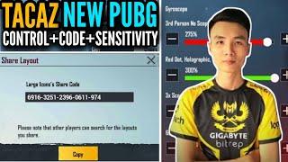 [NEW] Tacaz Layout Code & Sensitivity 2021 || PUBG MOBILE || Blazed Gaming