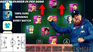 HOW TO PLAY WITH G. Zeitzler (Jürgen Klopp) IN PES 2020 MOBILE II 4 CB FORMATION TACTICS EXPLAINED