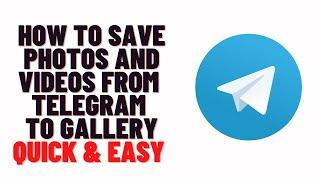 how to save photos and videos from telegram to gallery on iphone/android 2024