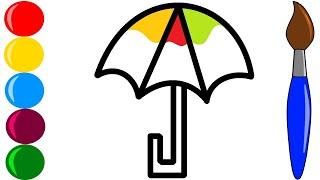 Draw for Toddlers. How to Draw an Umbrella. Draw for Children.