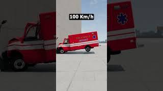 Ambulance Crash Test - BeamNG.Drive #shorts