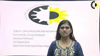 INTRODUCTION TO DATA STRUCTURE || DATA STRUCTURE AND ALGORITHM || LECTURE 01 BY DR  SAROJ KUSHWAH