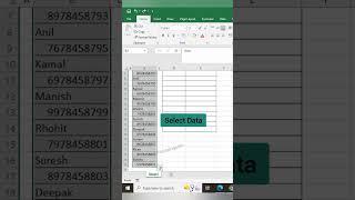 How to rearrange data in Excel tips and tricks#exceltips #tutorial #focusinguide #shortvideo