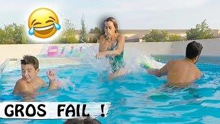 GROS FAIL DANS LA PISCINE   / Family vlog